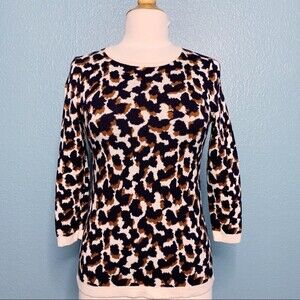 Ann Taylor Animal Print Wool Sweater